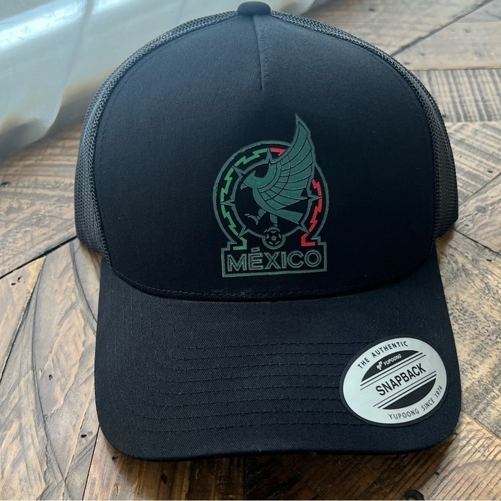 Mexico Soccer (futbol) black trucker Hat/Cap Copa America 2024
